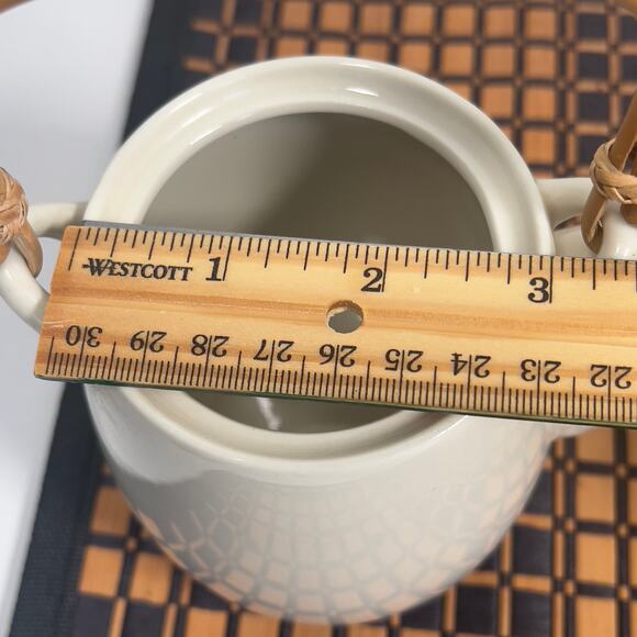 Vintage Asian Cherry Blossom Japanese Small Teapot with 4 Teacups Porcelain - Picture 8 of 16